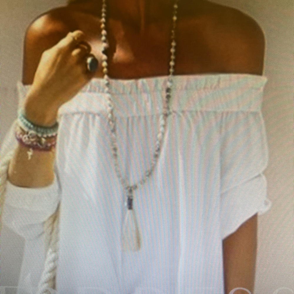 Kenzie Womens Poplin Cotton Blouse White Sz S